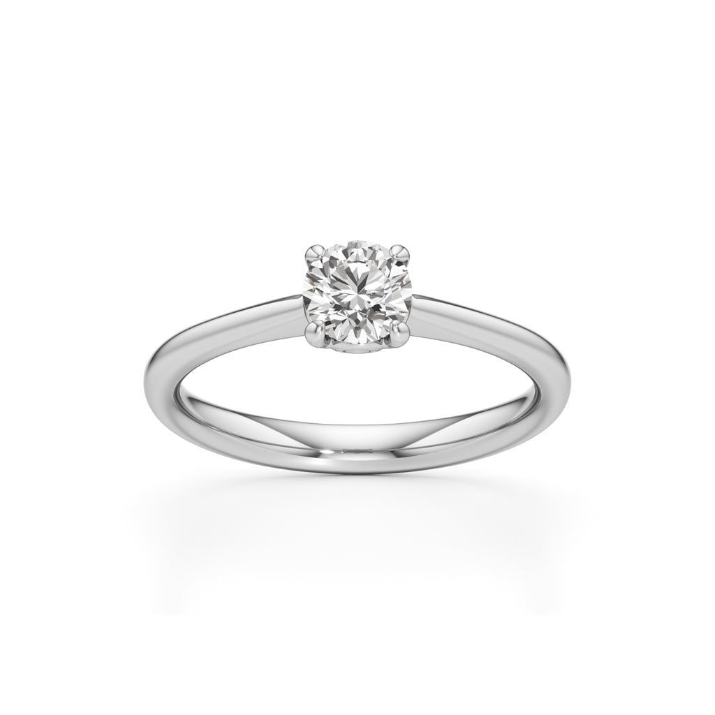 Solivira 0.50Ct four prong round cut solitaire ring