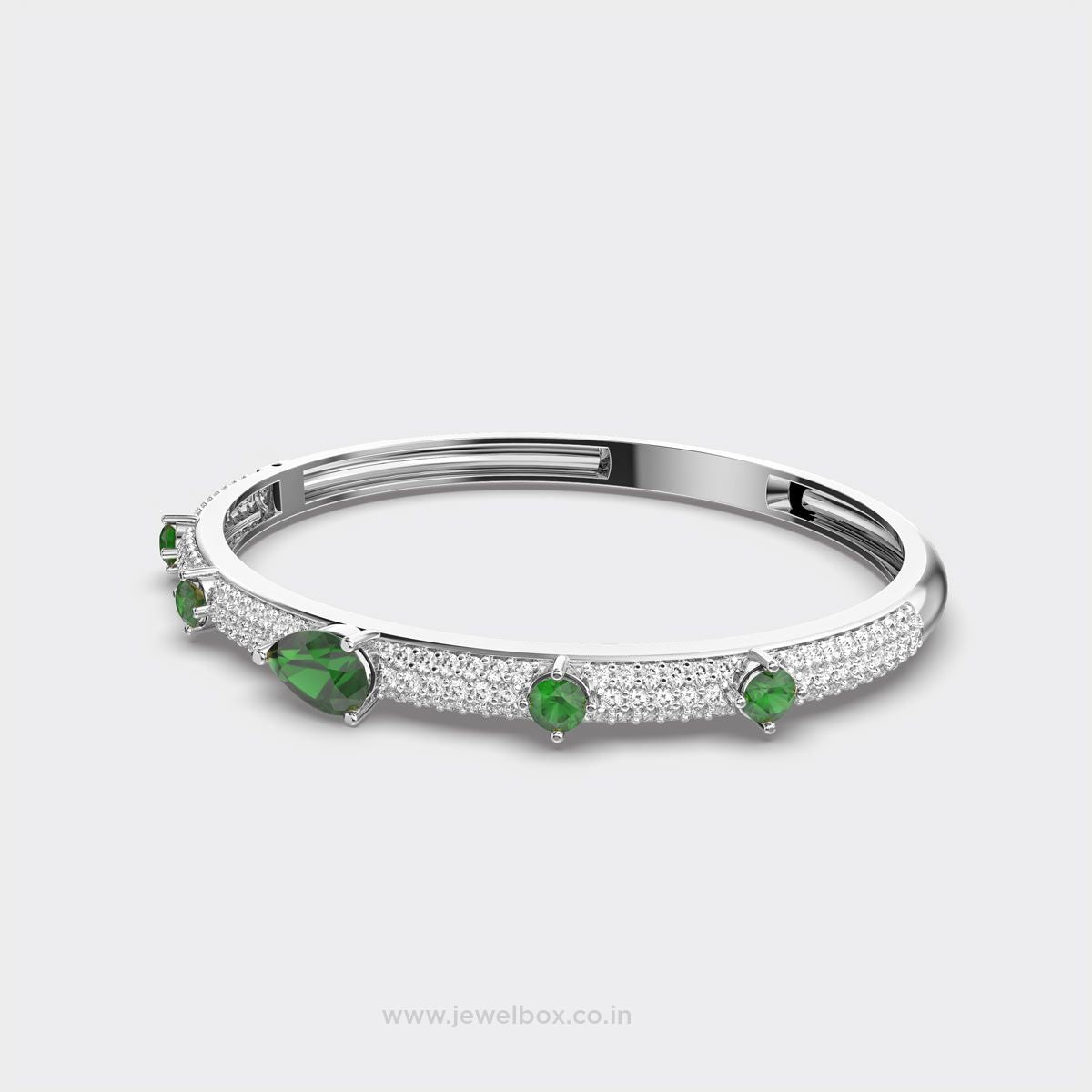 Victorian Green Stone Diamond Bracelet