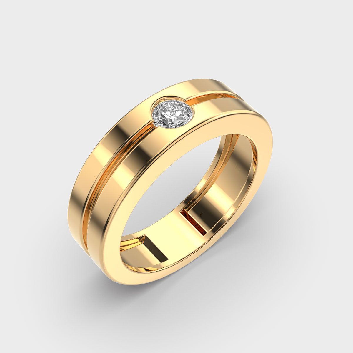Dual Band Diamond Ring For Men - View 12