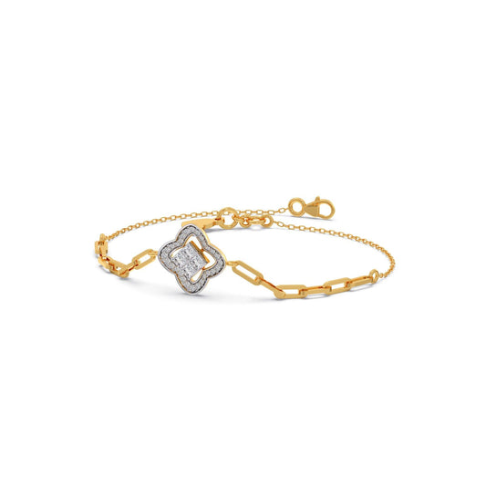 Venetian Clover Diamond Chain Bracelet