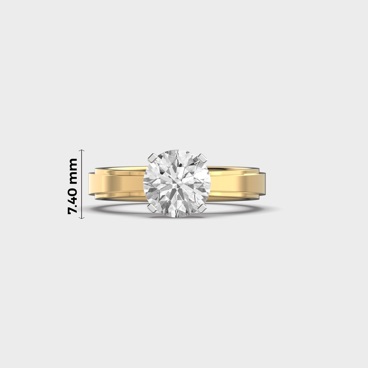 Simple Round Cut Diamond Ring - View 5