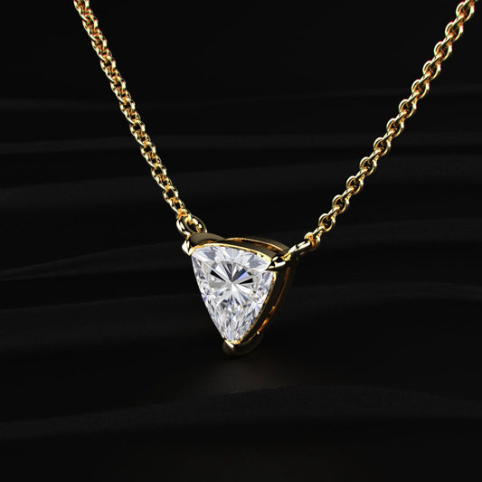 Trillion Cut Solitaire Necklace