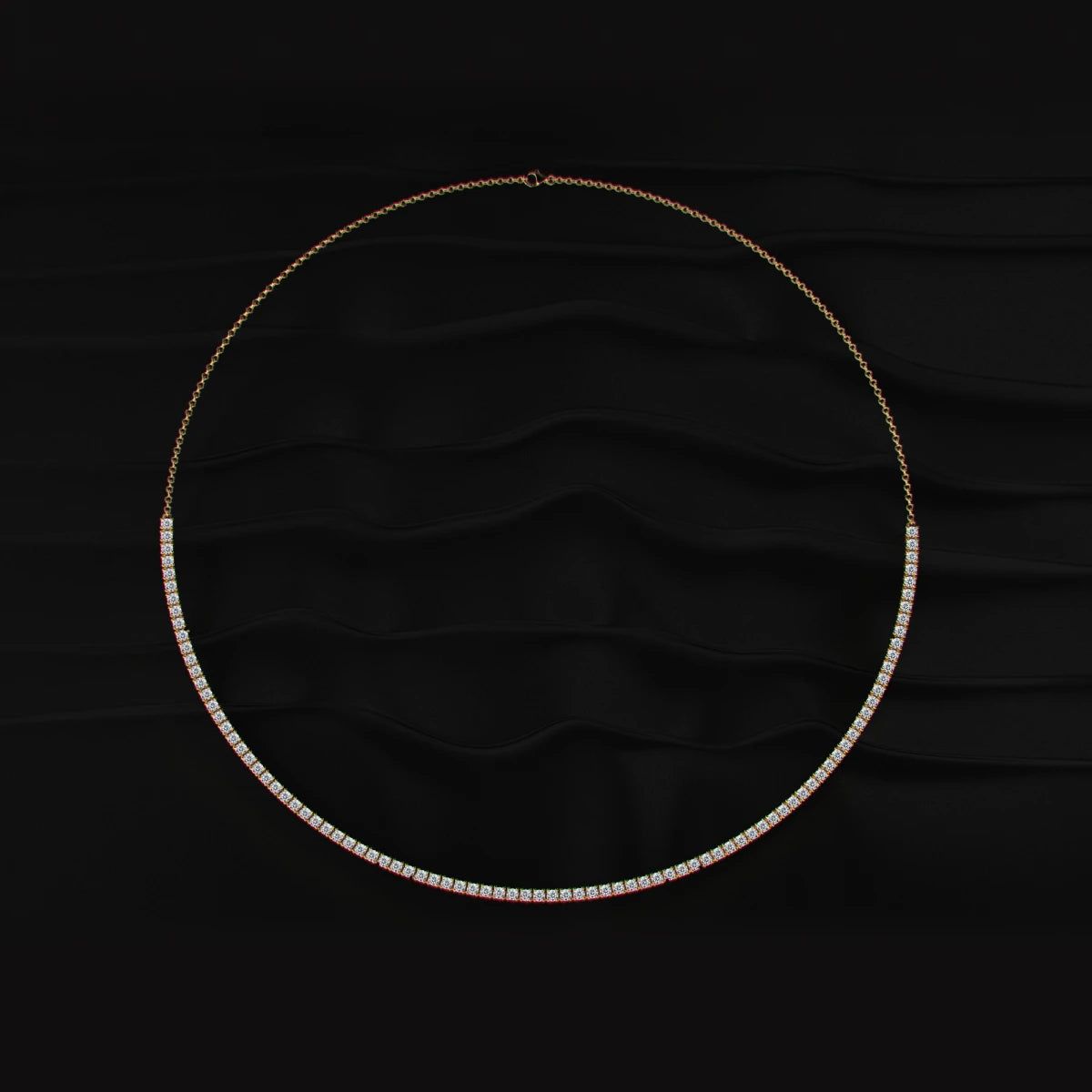 Diamond Tennis Necklace with Round Brilliant Cut