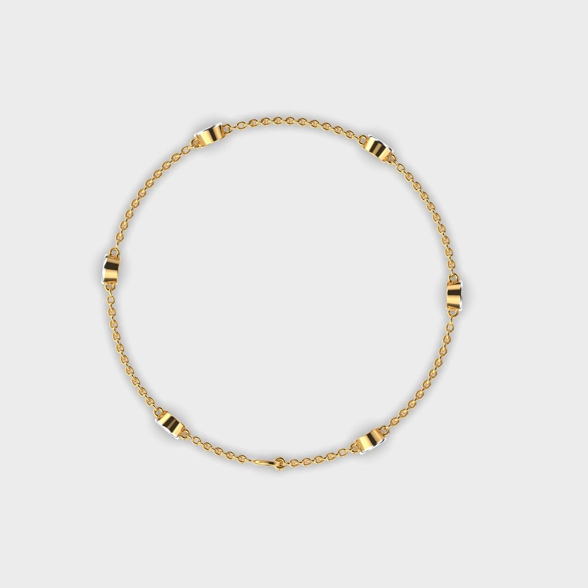 Minimal Celeste Round Diamond Bracelet