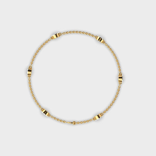 Minimal Celeste Round Diamond Bracelet