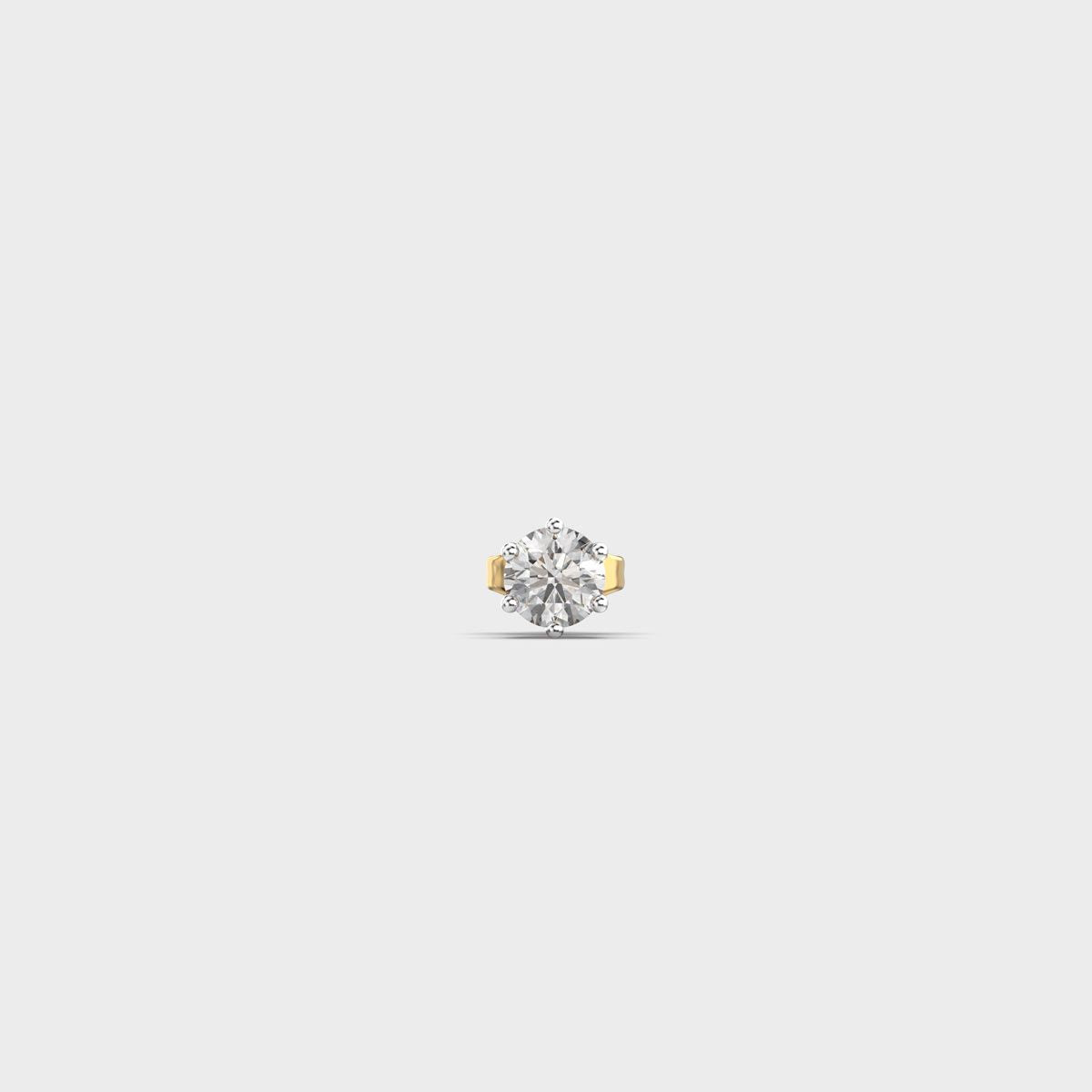 Dazzling Crest Oval Diamond Studs For Men