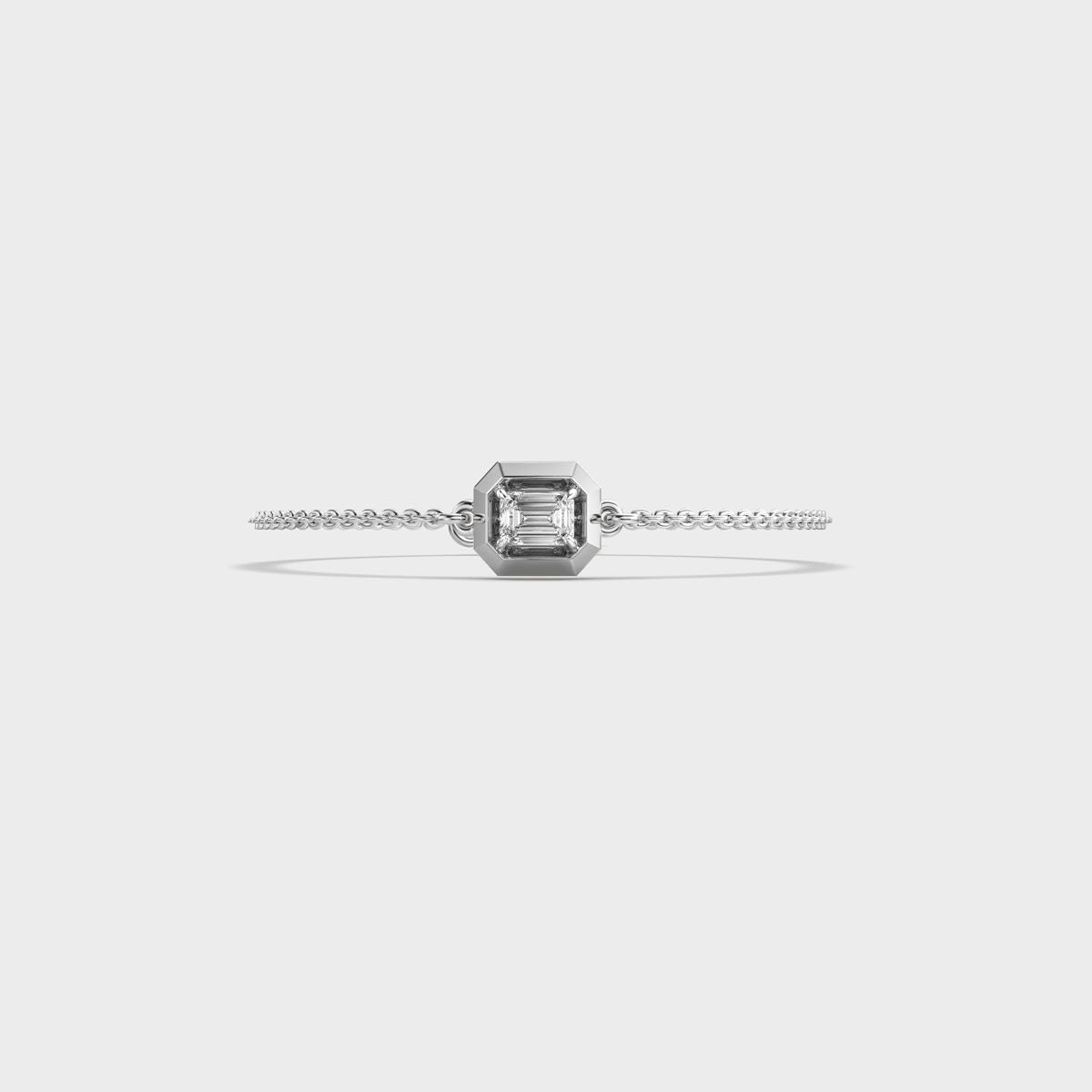 Bezel Emerald Diamond Bracelet