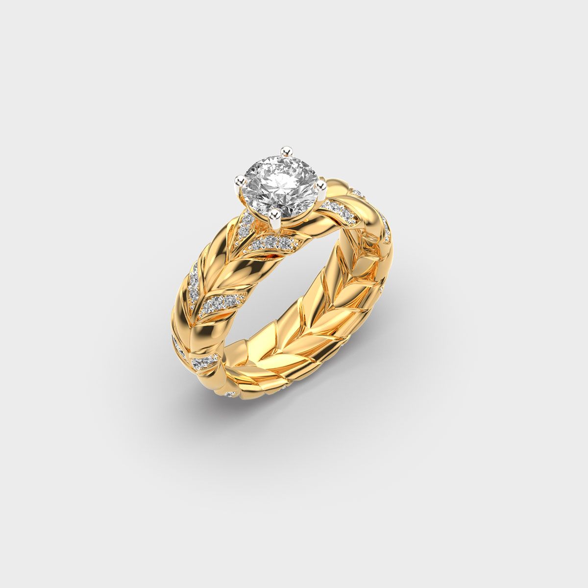 Double Stack Round Diamond Ring - View 12