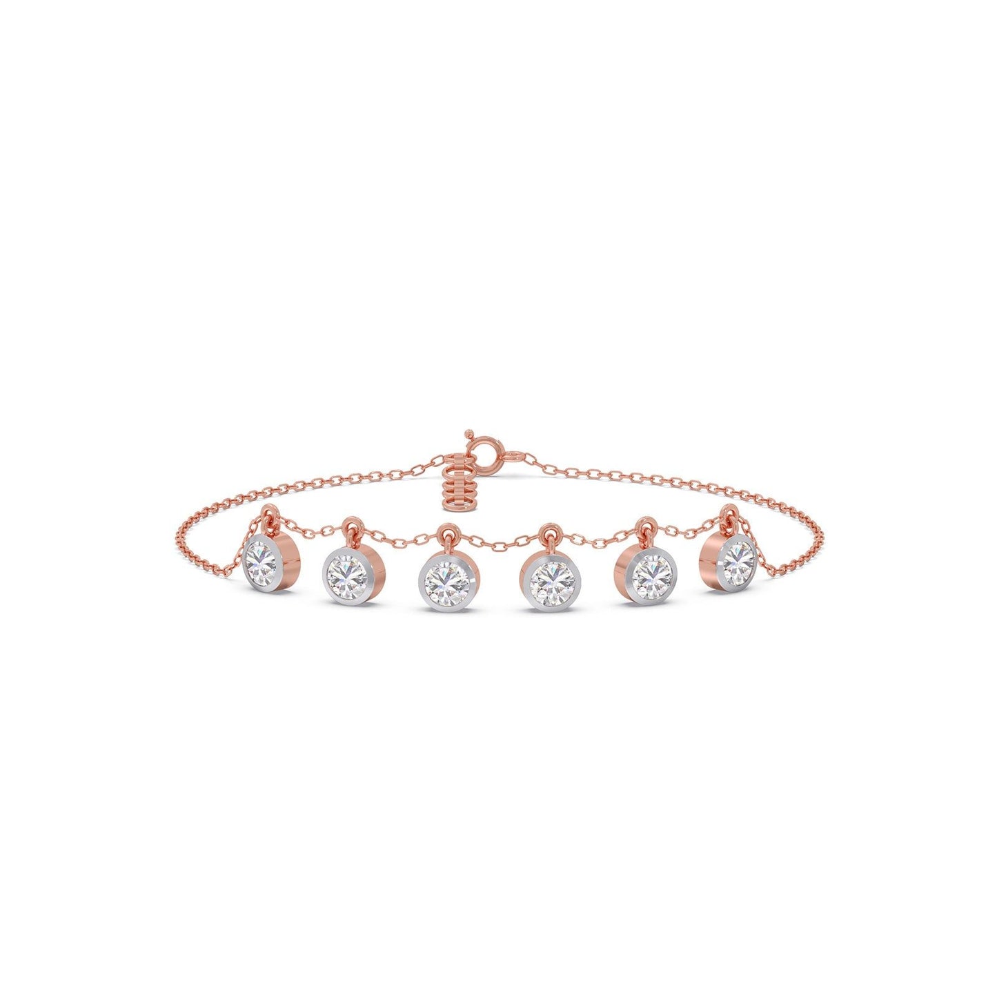Orbit Line Diamond Chain Bracelet