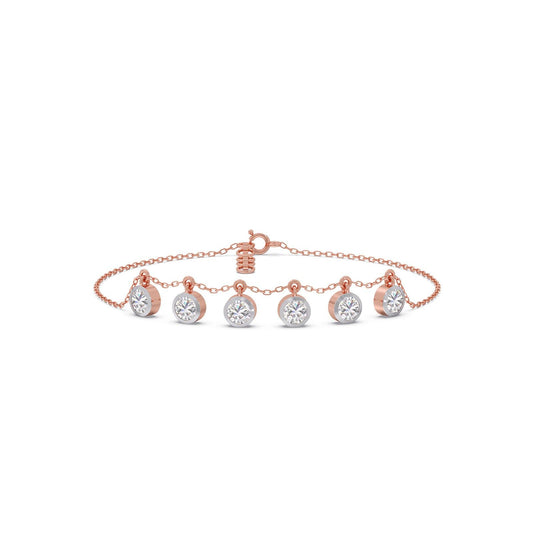 Orbit Line Diamond Chain Bracelet