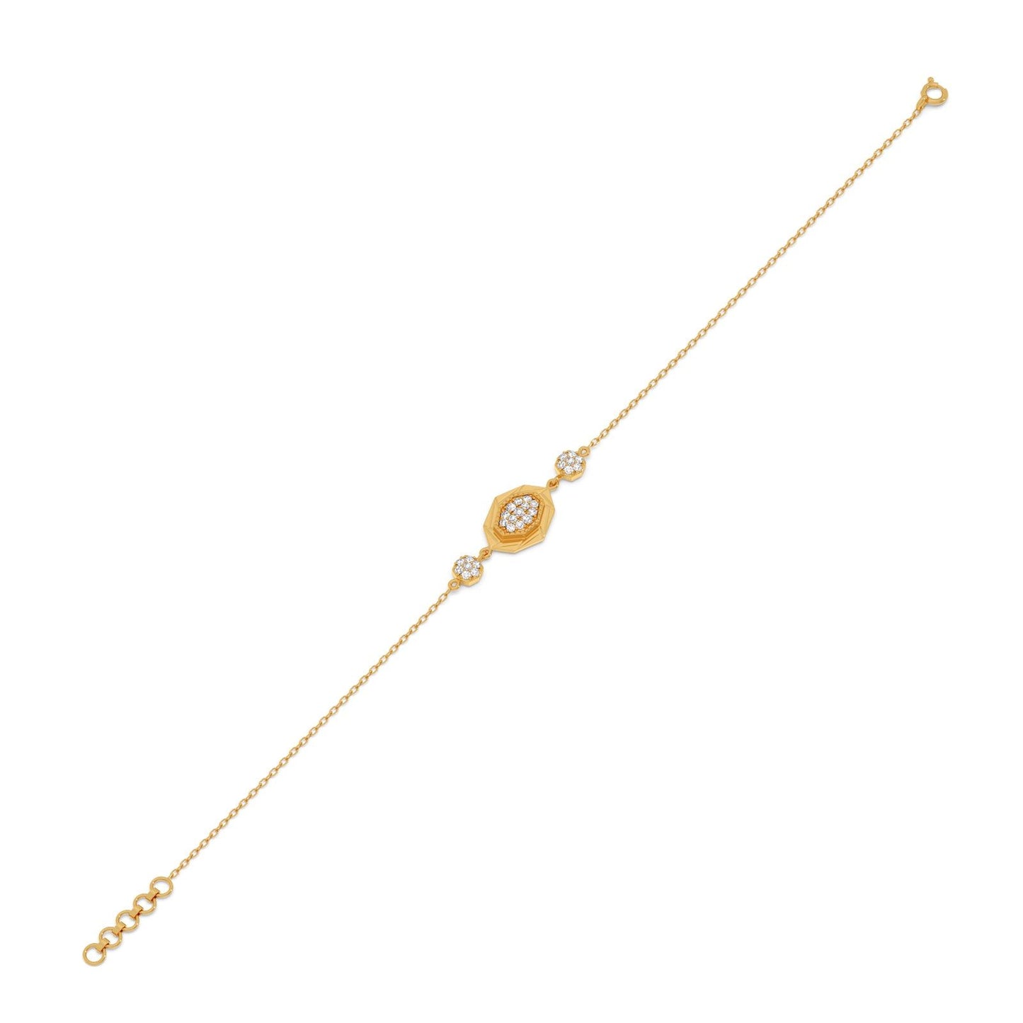 Elegant Geometric Round Diamond Bracelet