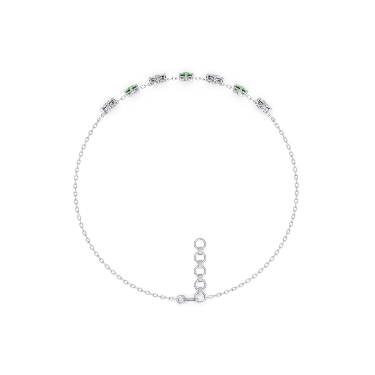 Verdant Sparkle Diamond Chain Bracelet