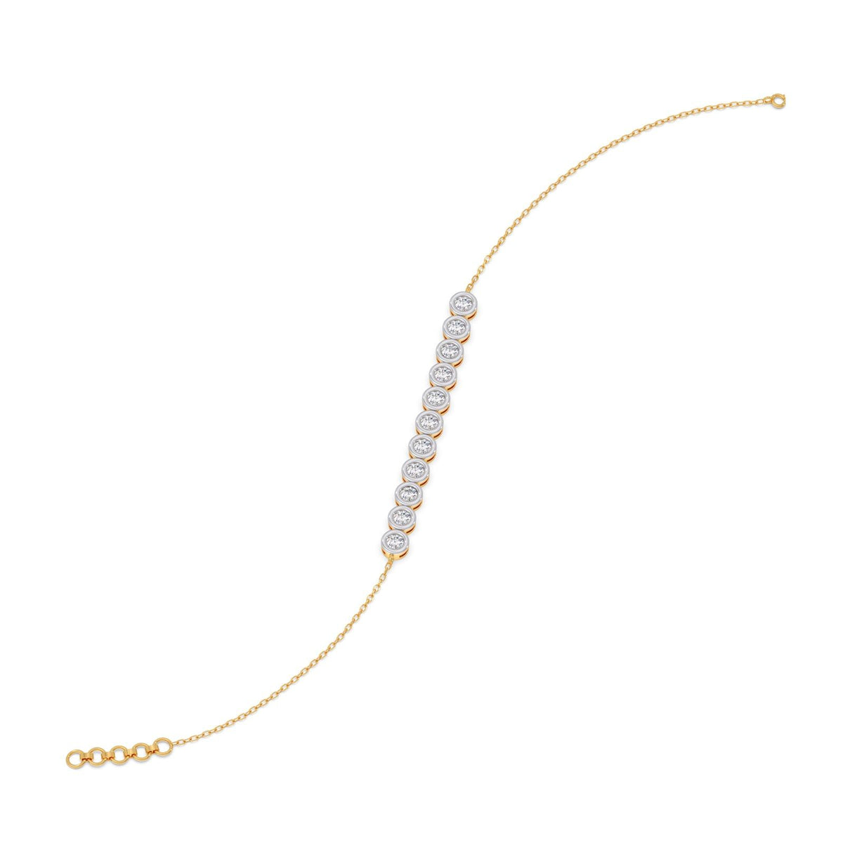 Linear Round Diamond Chain Bracelet