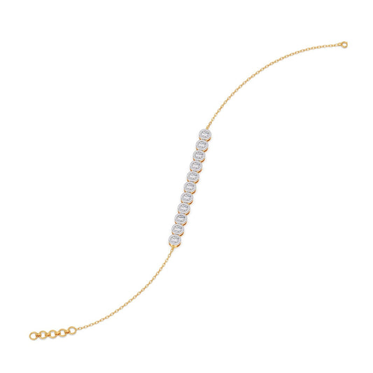Linear Round Diamond Chain Bracelet