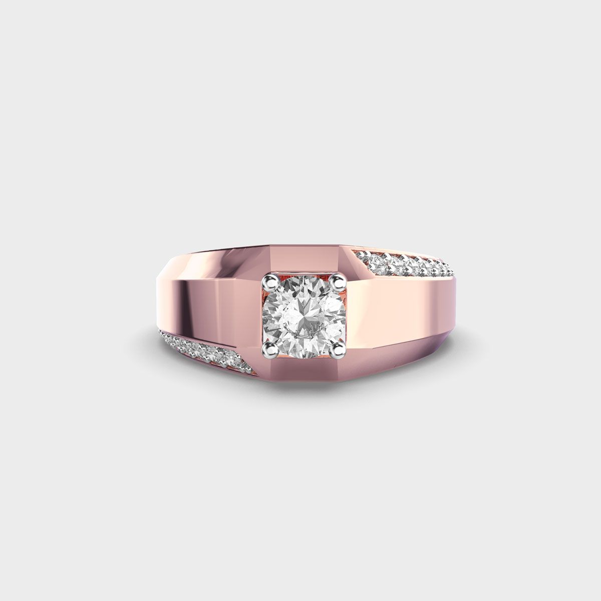 Classic Diamond Band Ring For Men - View 1
