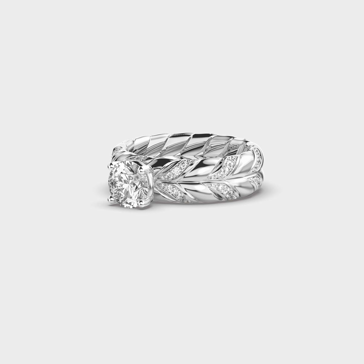 Double Stack Round Diamond Ring - View 7