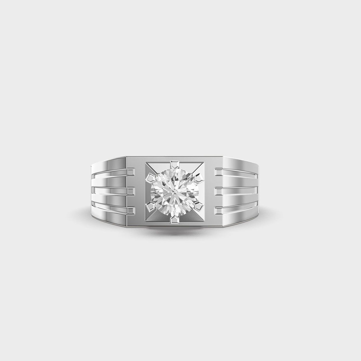 Zenith Shine Diamond Ring For Men - View 6
