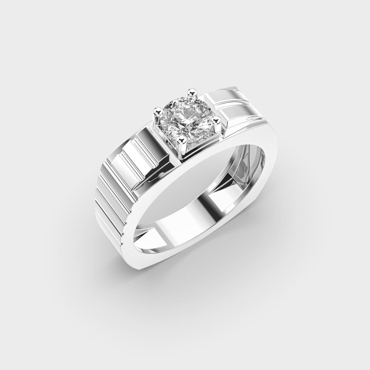 Dual Tone Ironclad Diamond Band For Men - View 9