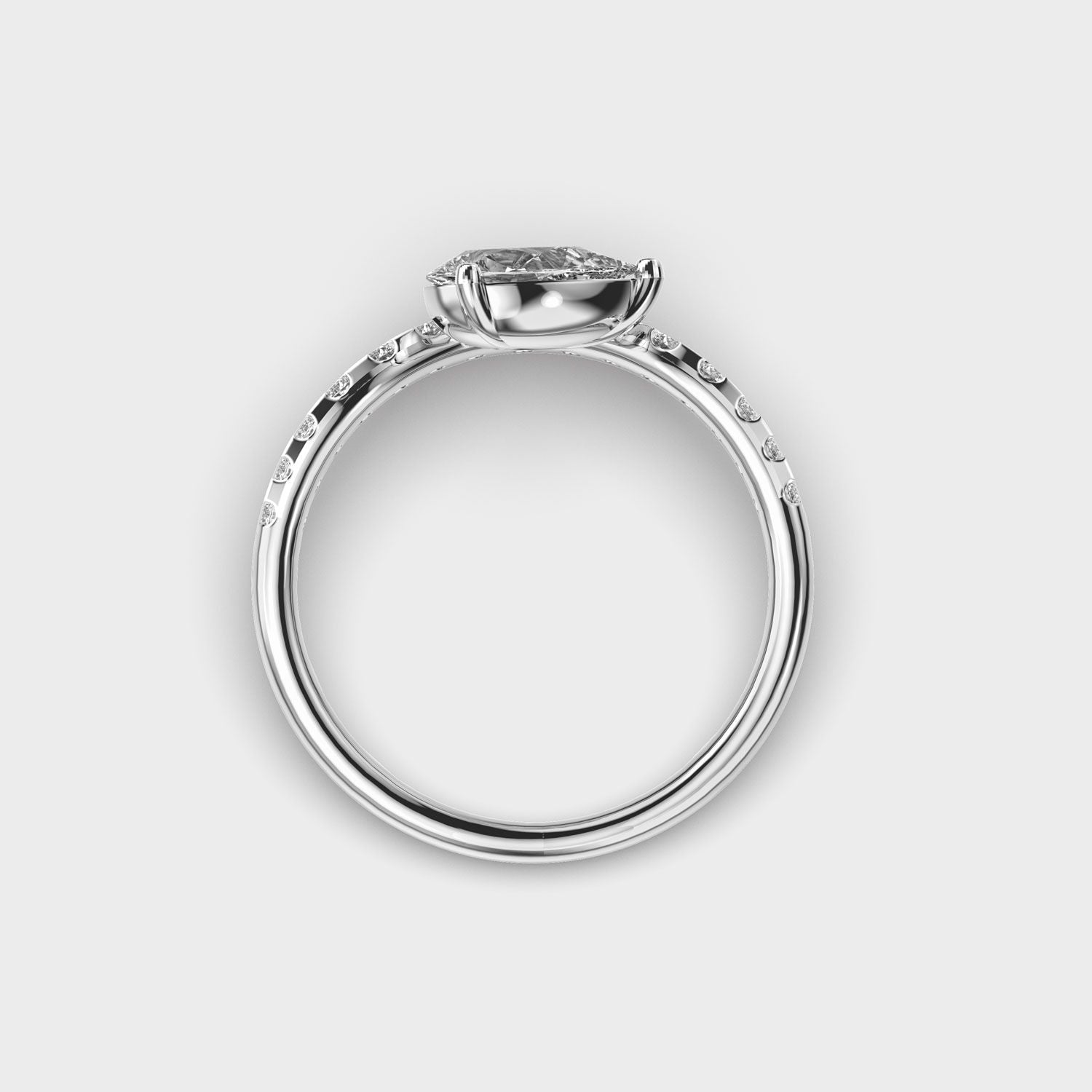 Modern Solitaire Vanki Diamond Ring - View 10