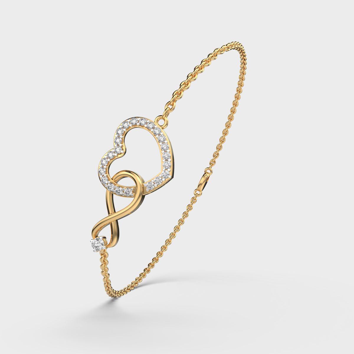 Eternal Love Chain Bracelet with Diamonds