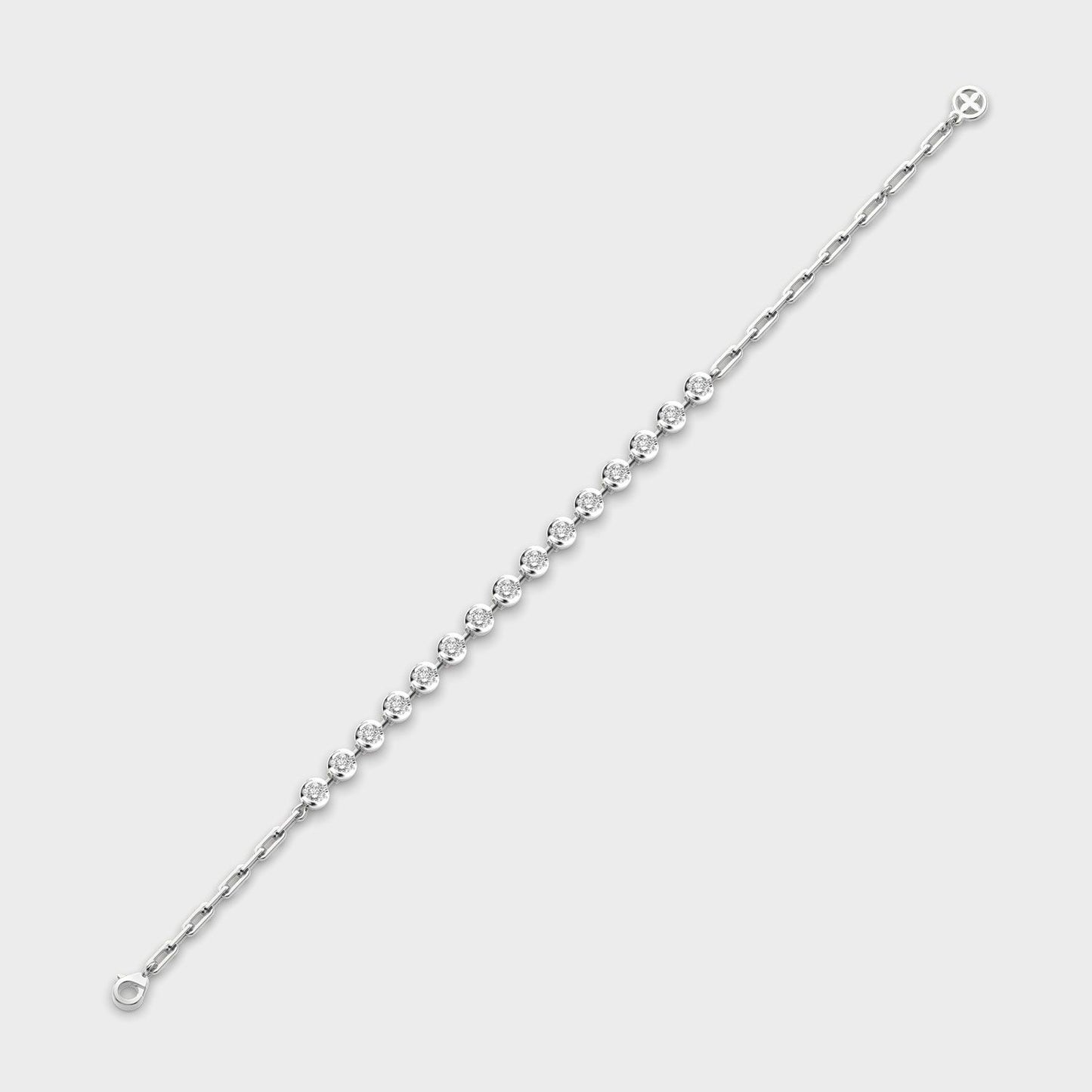 Crescent Cradle Sparkle Diamond Bracelet