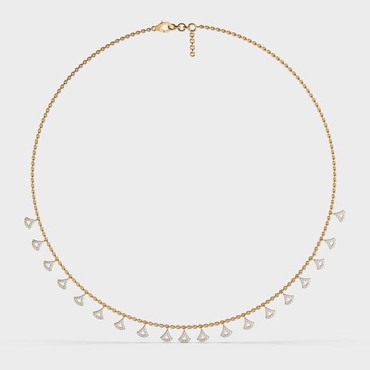 Diamond Clustered String Necklace For Women
