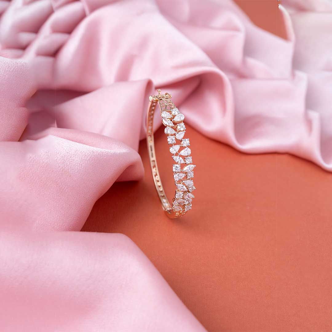Fairytale Pear Cut Diamond Bangle Bracelet