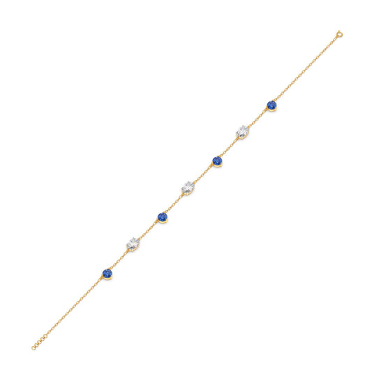 Azure Oval Diamond Chain Bracelet