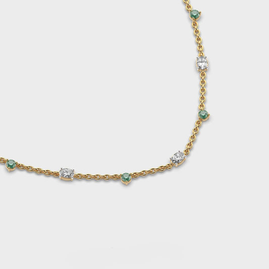 Solstice Cluster Diamond Necklace