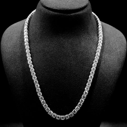 Round Diamond Tennis Necklace