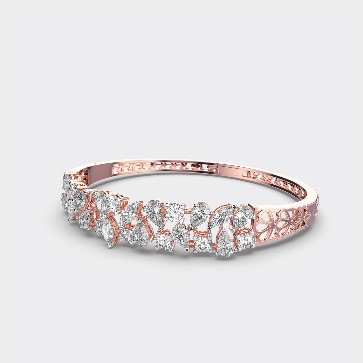 Fairytale Pear Cut Diamond Bangle Bracelet