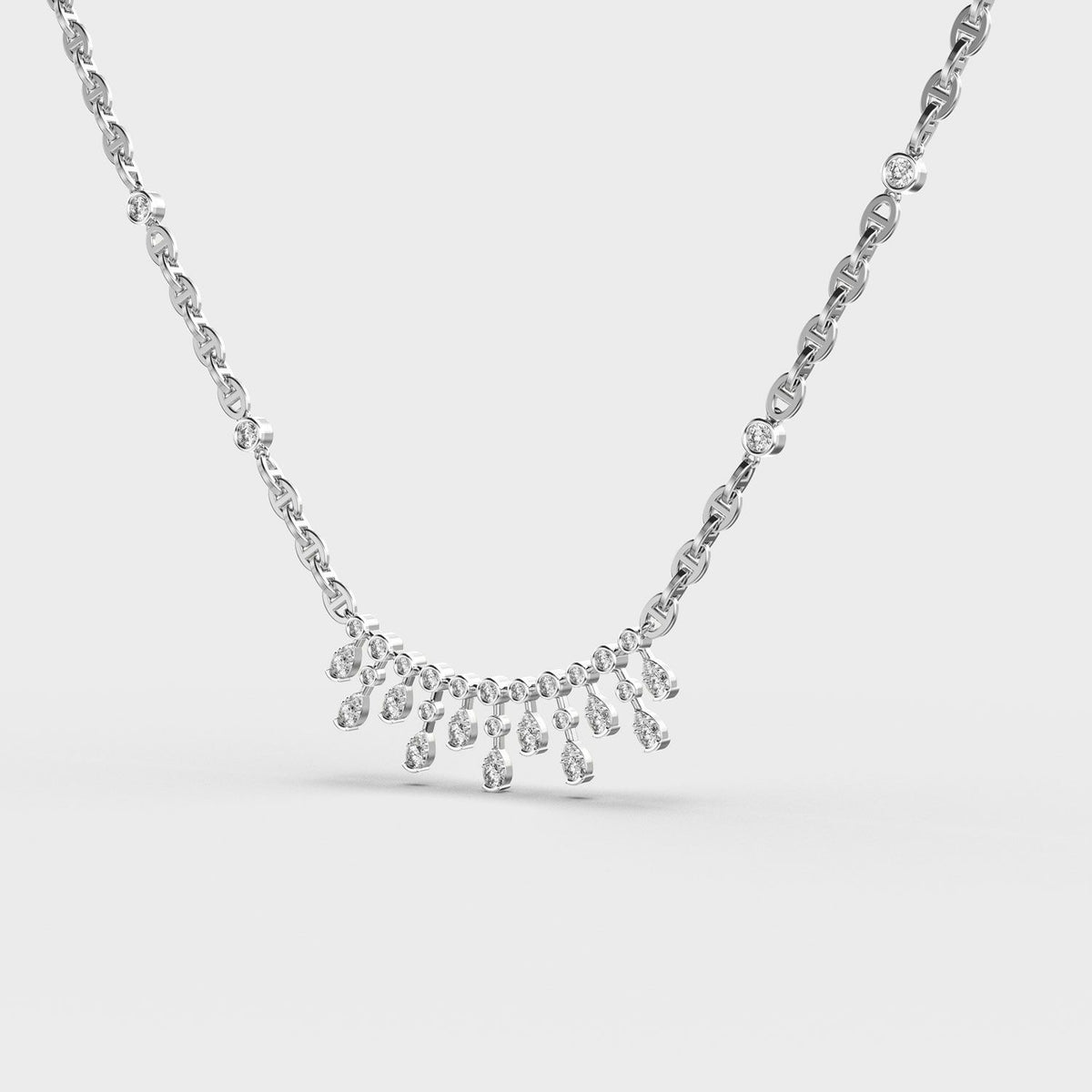 Graceful Fantasy Diamond Necklace