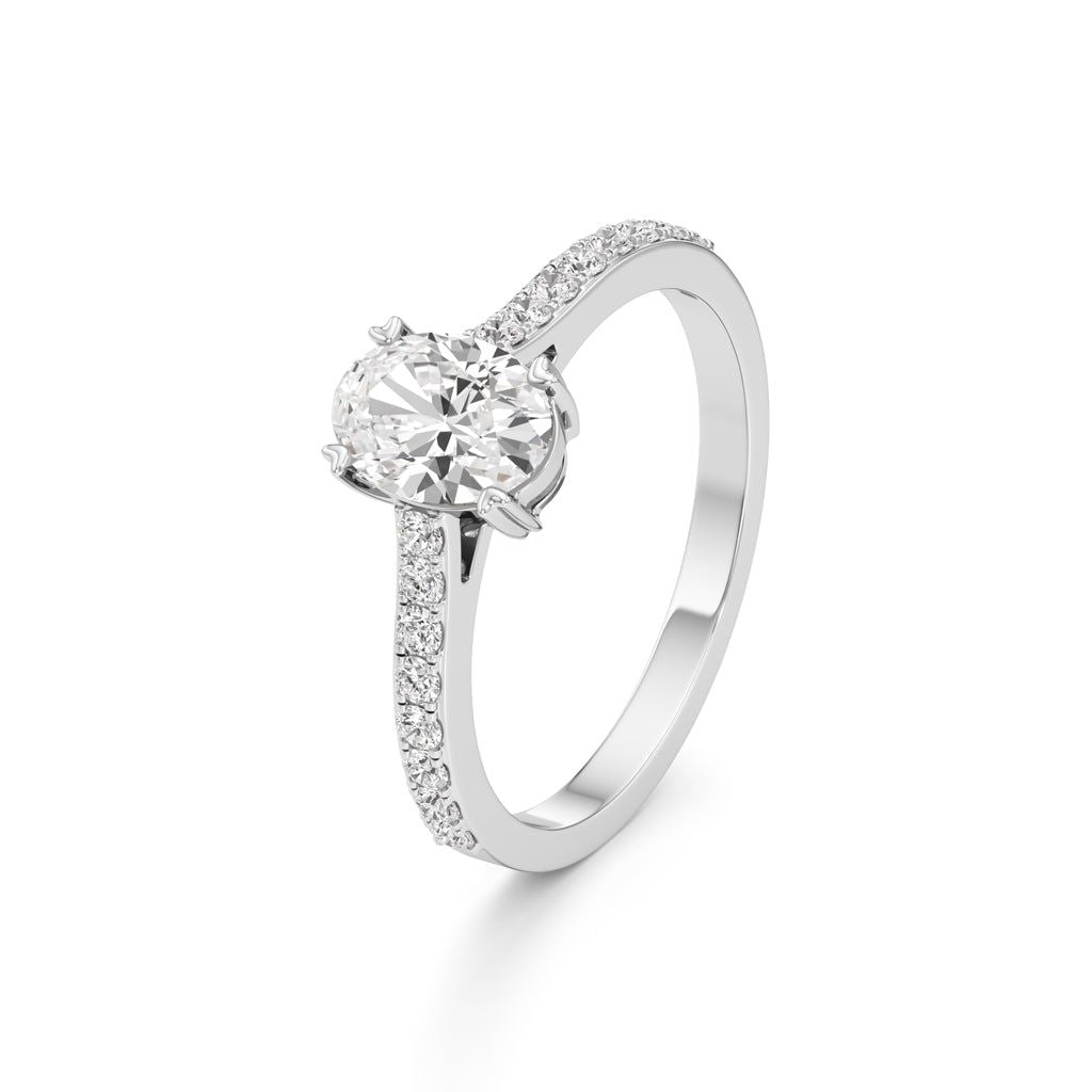 Oval Radiance Solitaire Ring