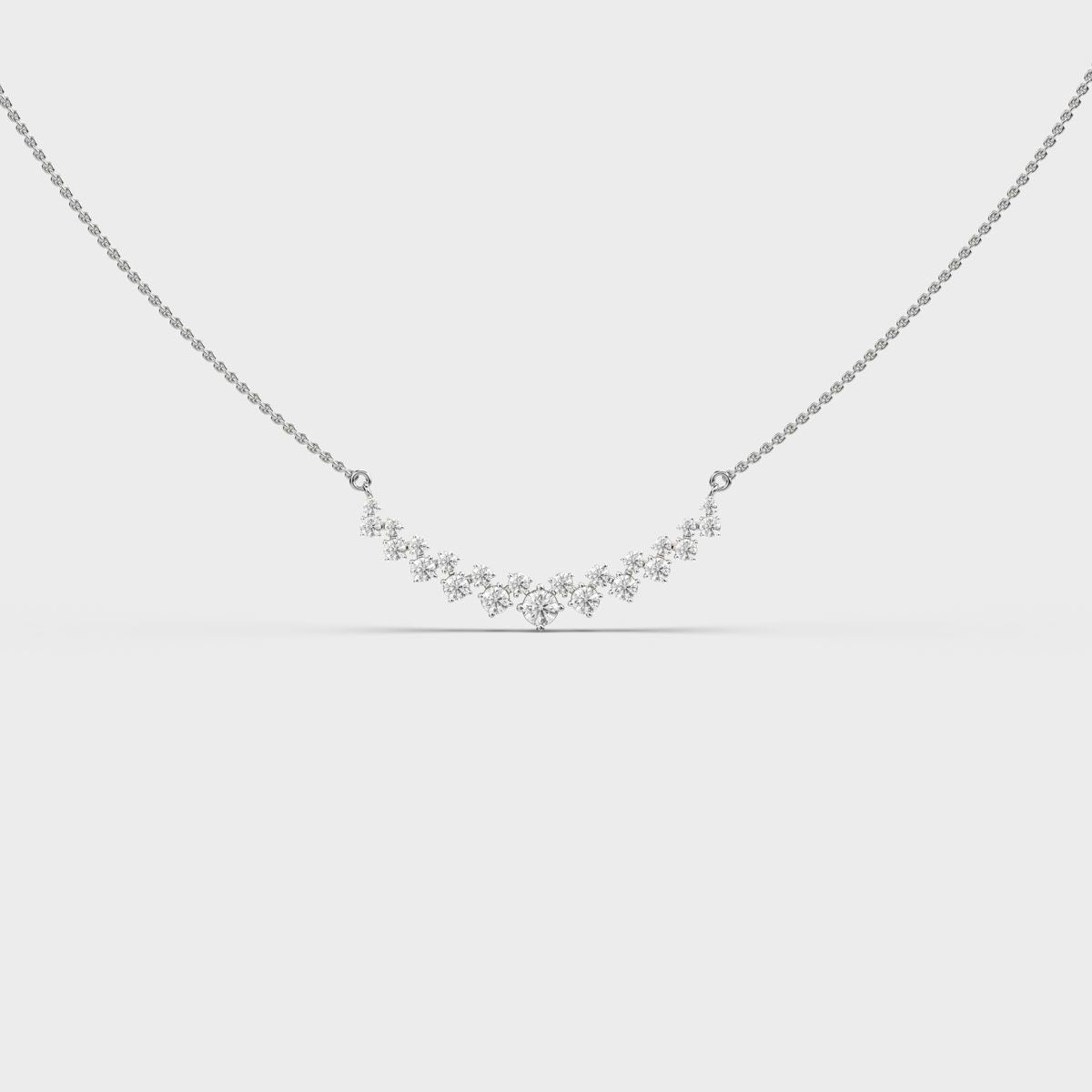 Scattered Curve Diamond Necklace