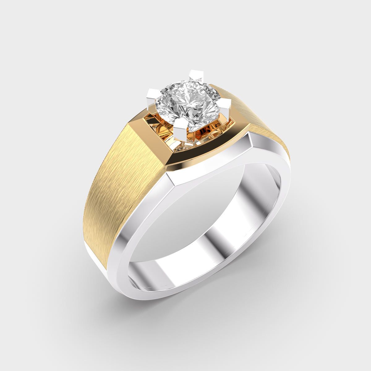 King's Dominion Round Diamond Band For Men - View 12