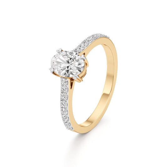Oval Radiance Solitaire Ring