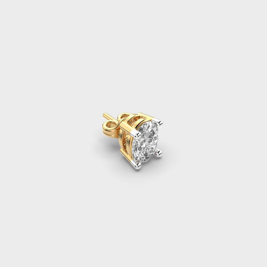 Noble Diamond Oval Stud for Men