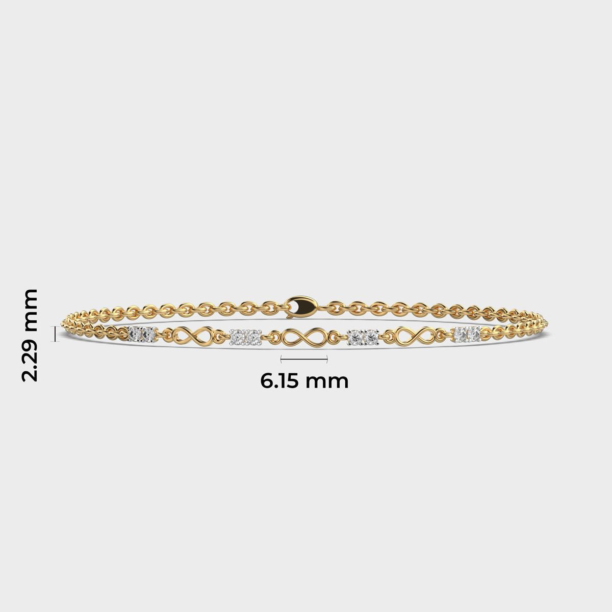 Eternal Infinity Link Diamond Bracelet