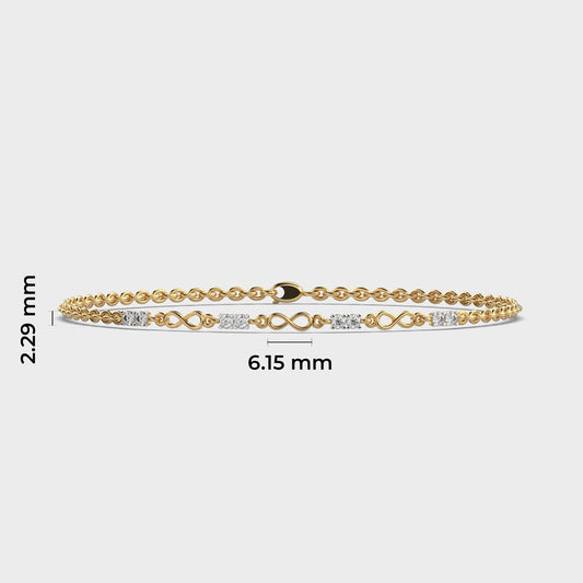 Eternal Infinity Link Diamond Bracelet