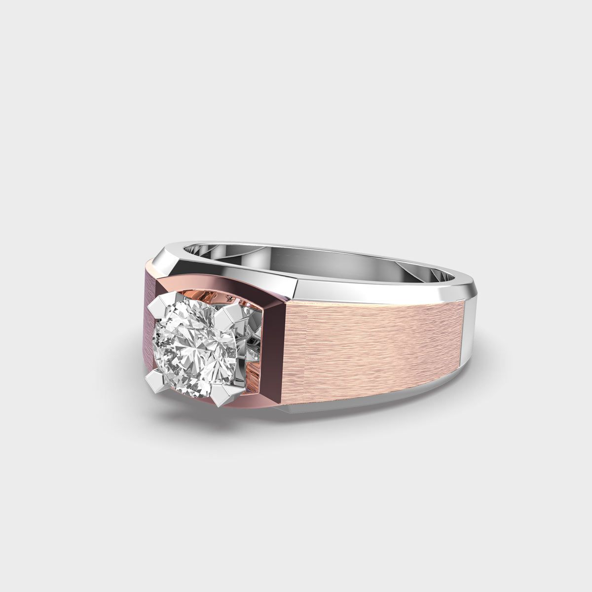 King's Dominion Round Diamond Band For Men - View 2