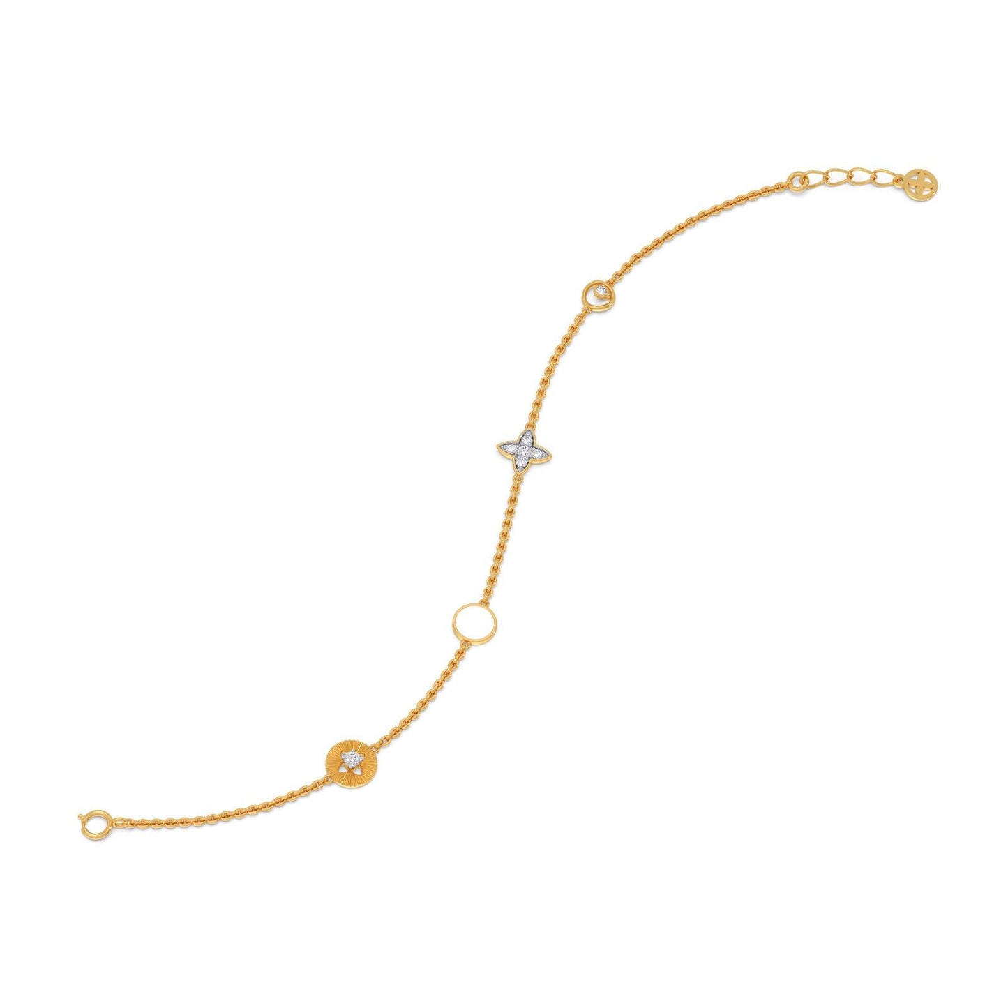 Constella Round Diamond Chain Bracelet