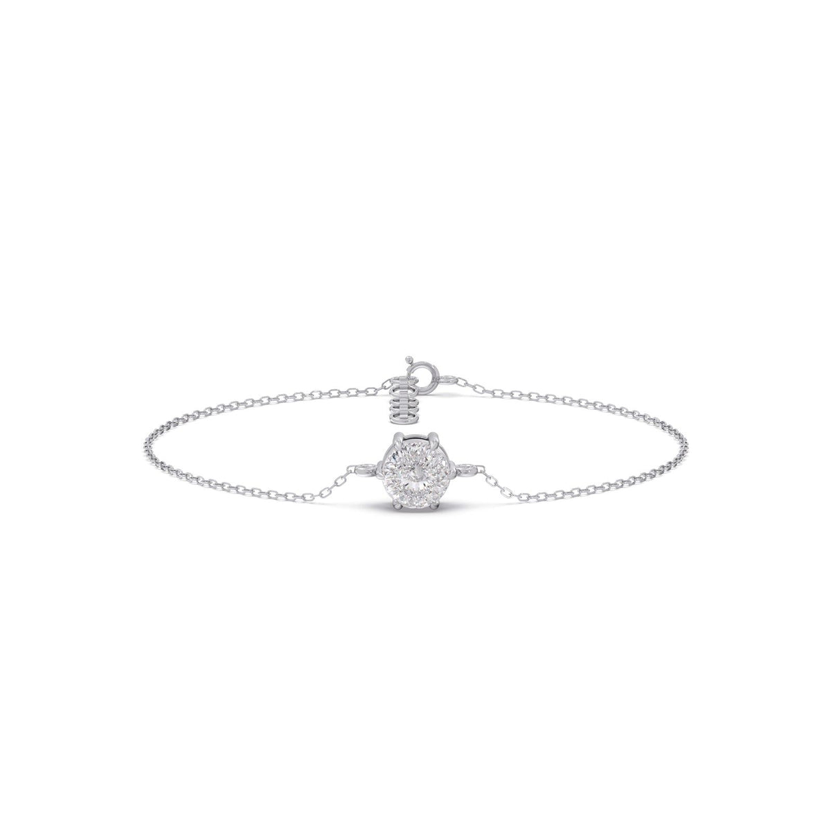 Portuguese Round Solitaire Chain Bracelet