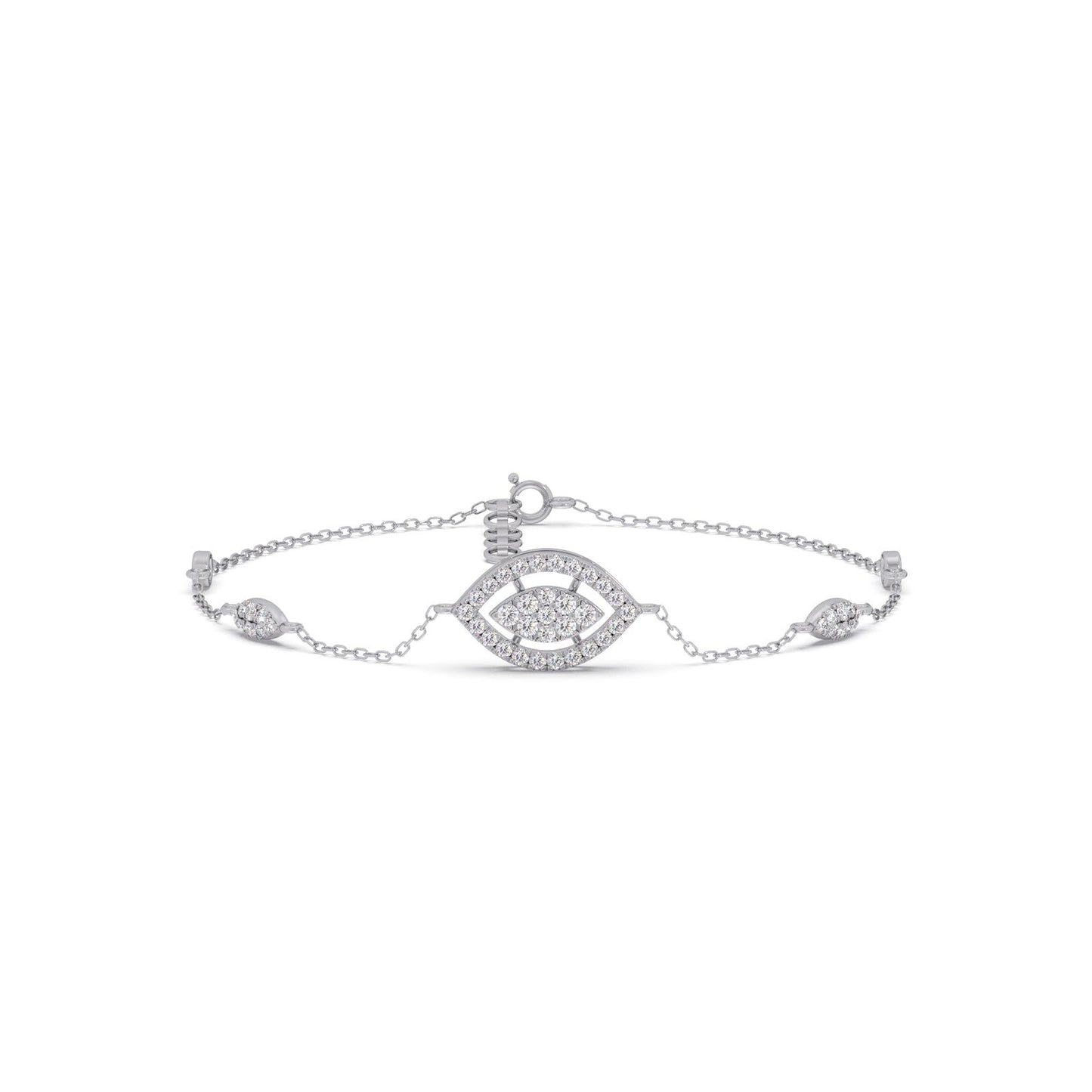 Marquise Eye Round diamond Bracelet