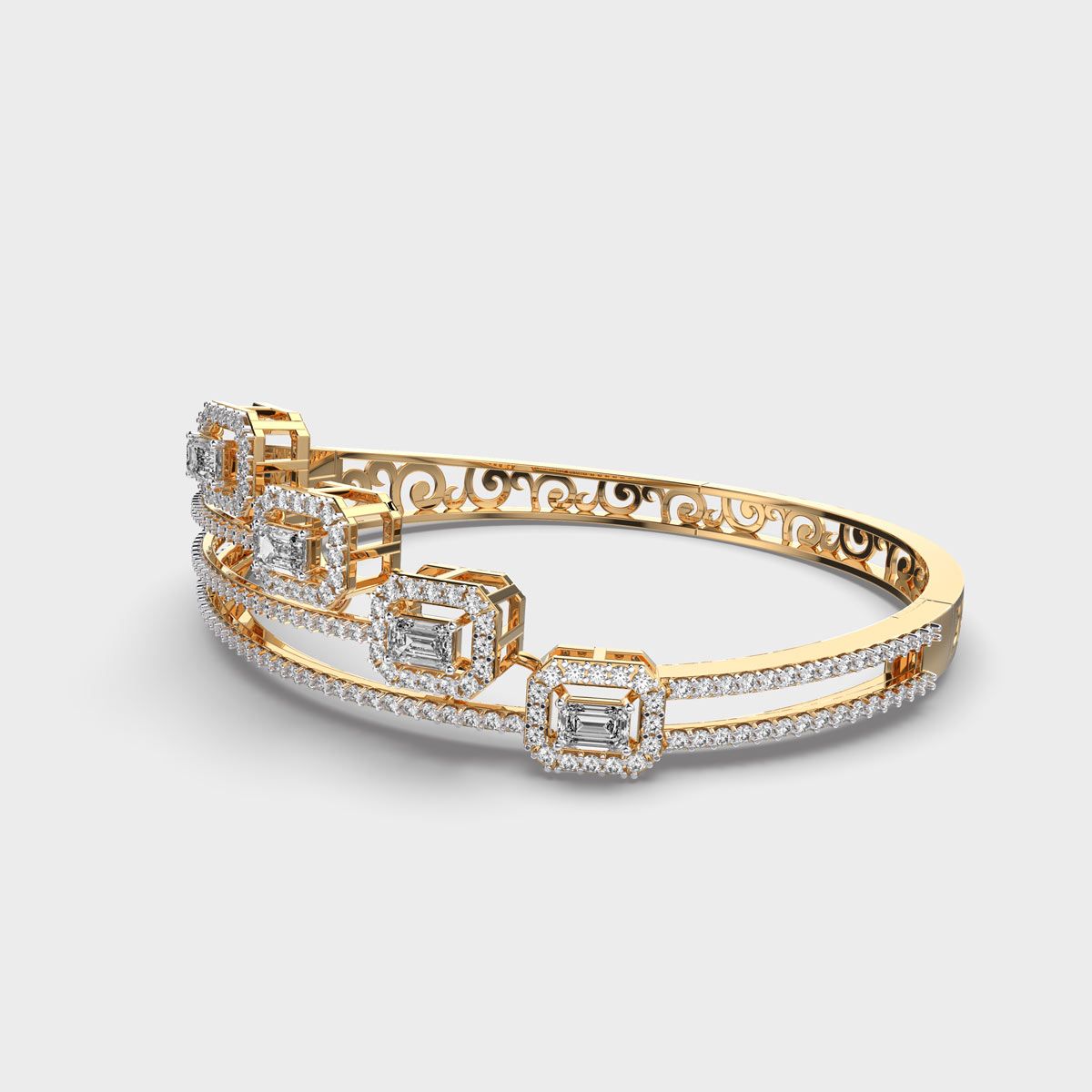 Flowing Harmony Step Diamond Bracelet