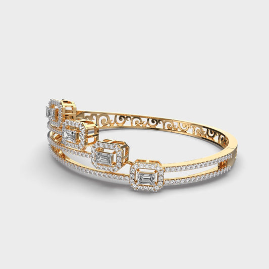 Flowing Harmony Step Diamond Bracelet