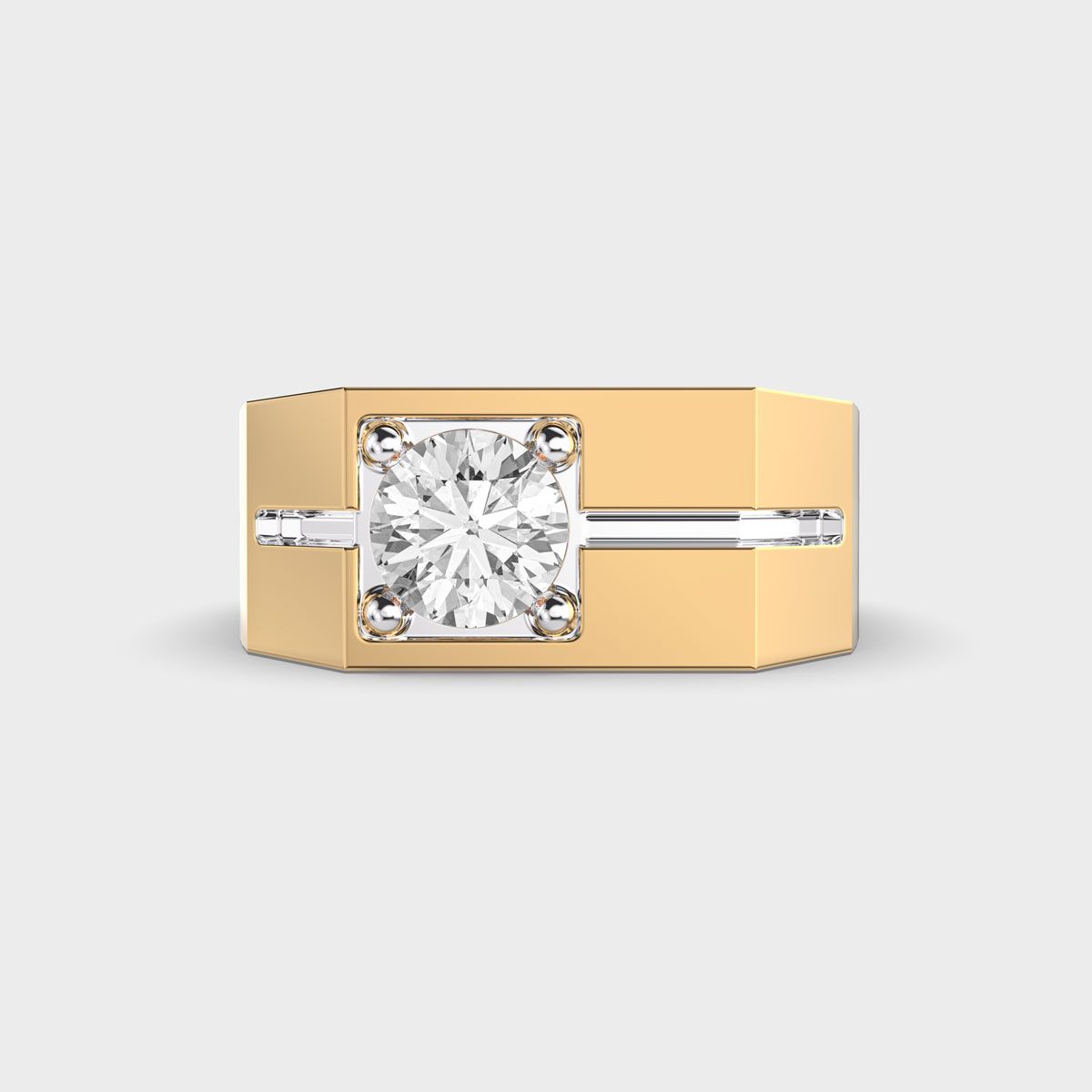 Chunky Diamond Band Ring - View 10