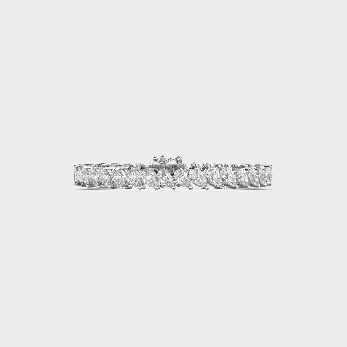 Cascading Pear Diamond Tennis Bracelet