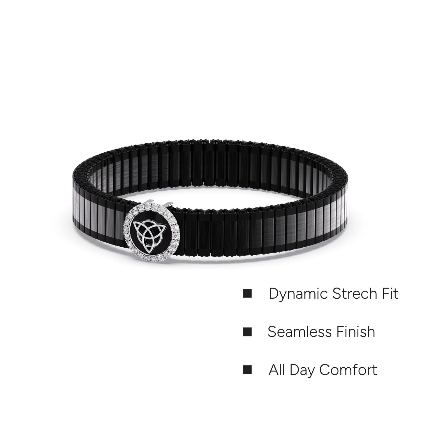 Triquetra Orbit Diamond Men's Bracelet