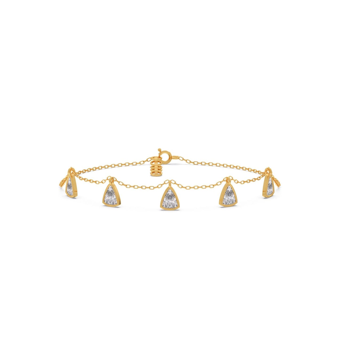 Curved Trillion Chain Bracelet