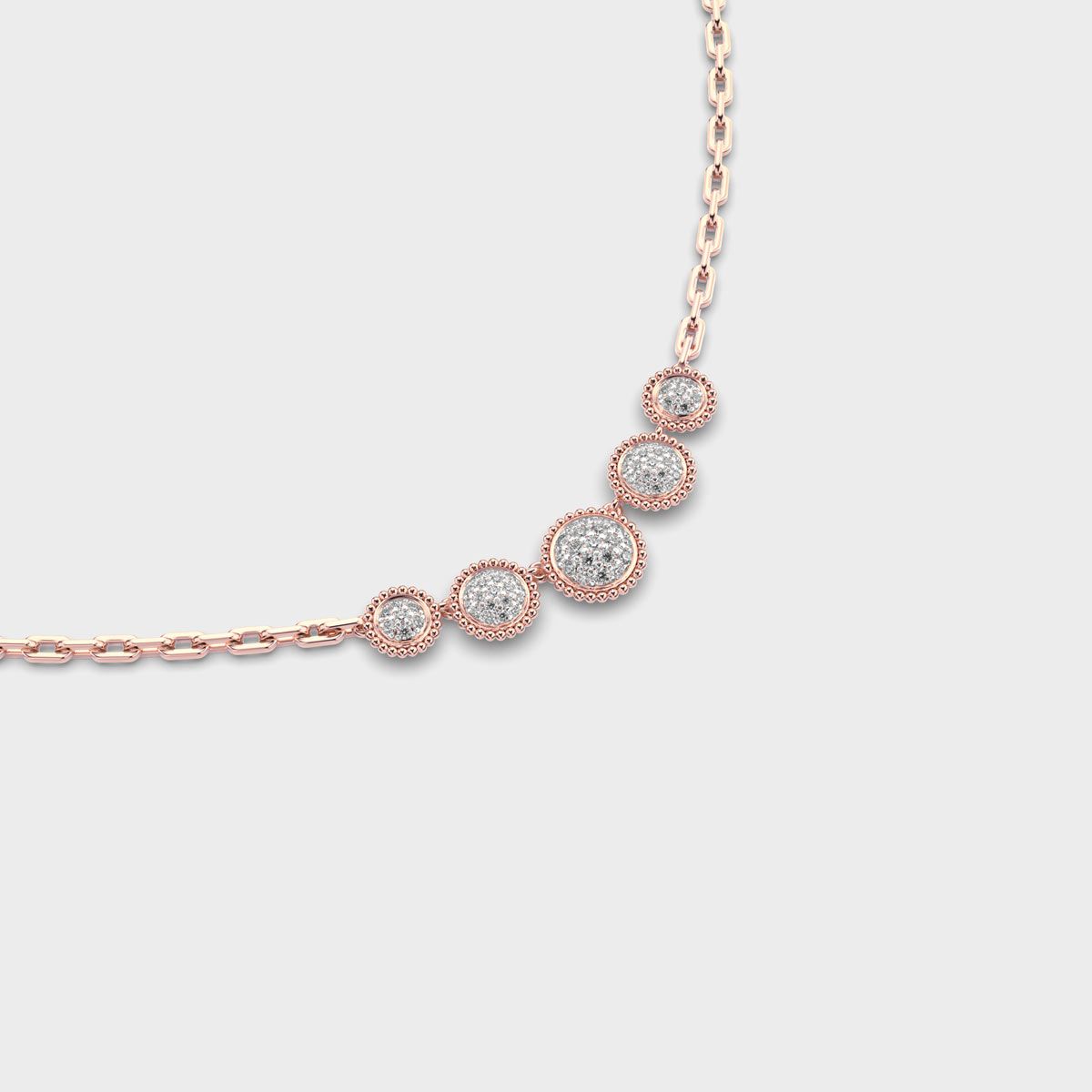 Quinque Quads Diamond Necklace